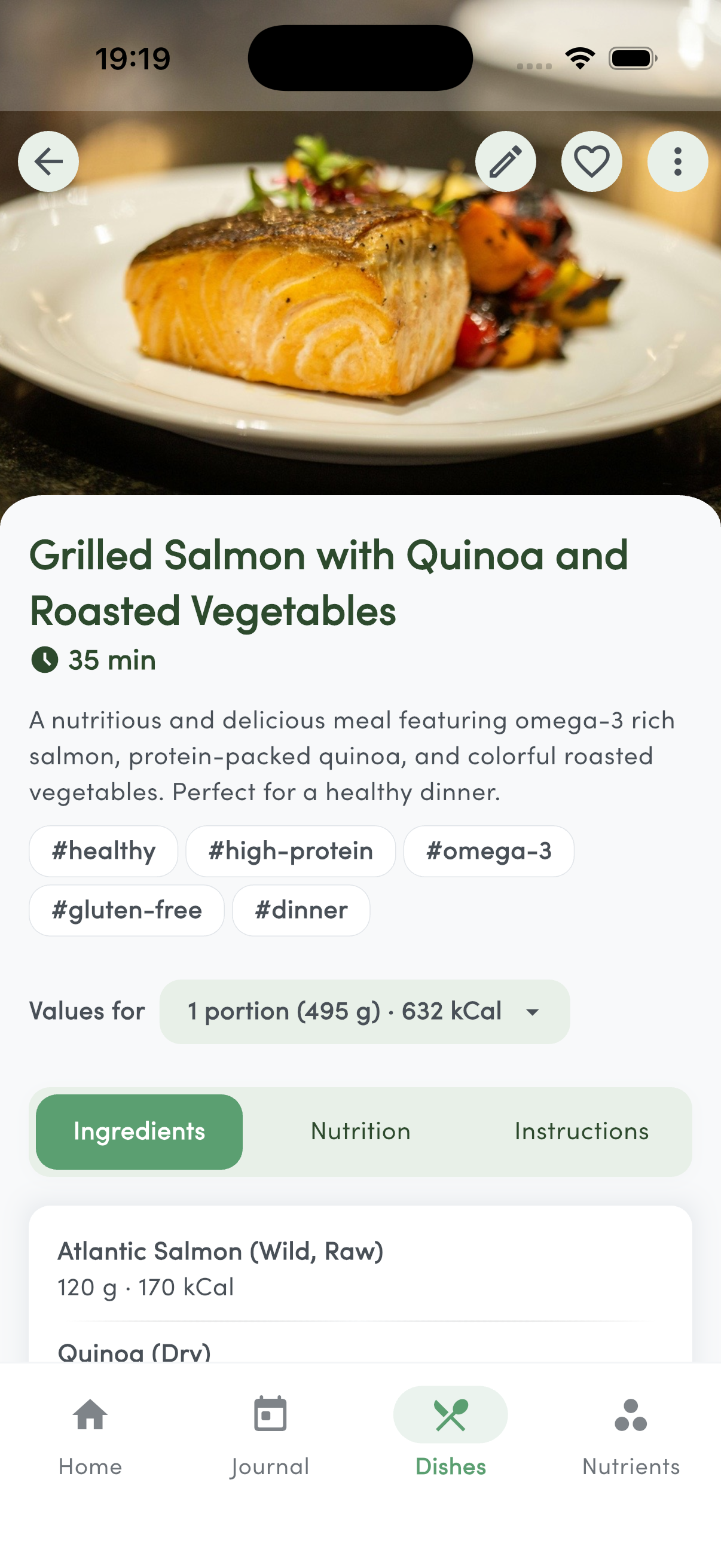 Nutrina app screenshot